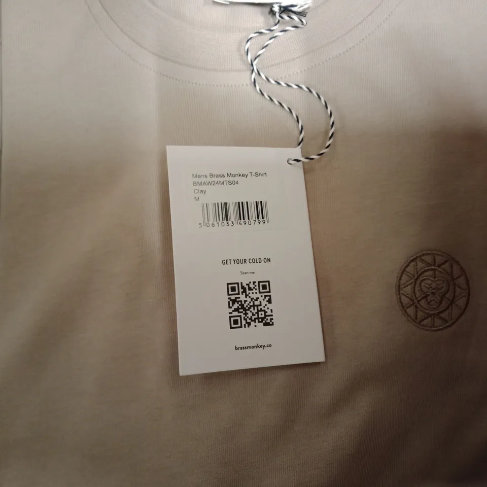 BRAND NEW BRASS MONKEY MENS T-SHIRT - APPROXIMATELY 39X -CLAY - // BMAW24MTS04 // SIZE: M