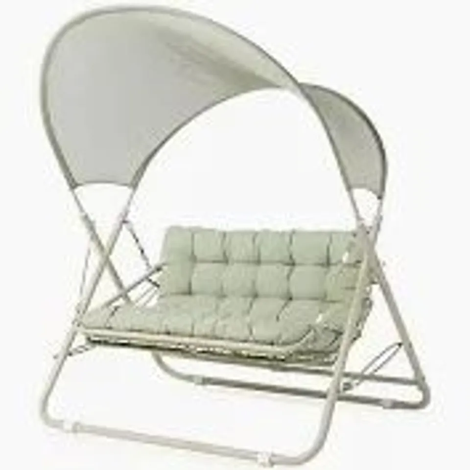 BOXED FOLDING DOUBLE SWING CHAIR WITH CANOPY