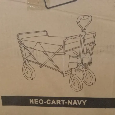 BOXED NEO FOLDABLE COLLAPSIBLE GARDEN CART - NAVY (1 BOX)