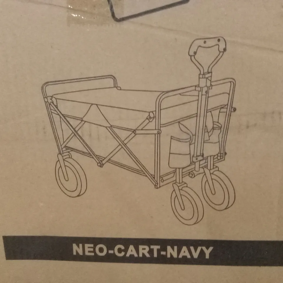 BOXED NEO FOLDABLE COLLAPSIBLE GARDEN CART - NAVY (1 BOX)