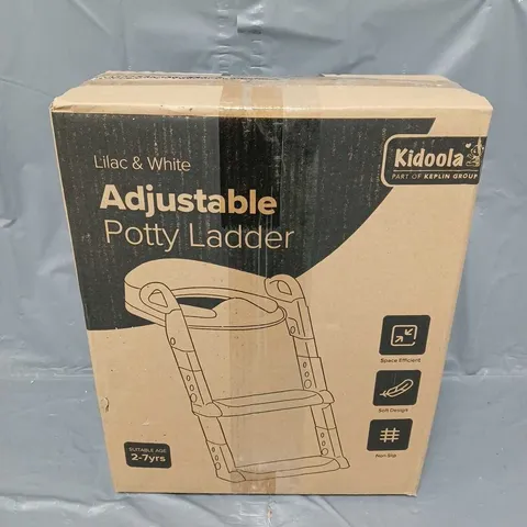 BOXED KIDOOLA ADJUSTABLE POTTY LADDER IN LILAC & WHITE