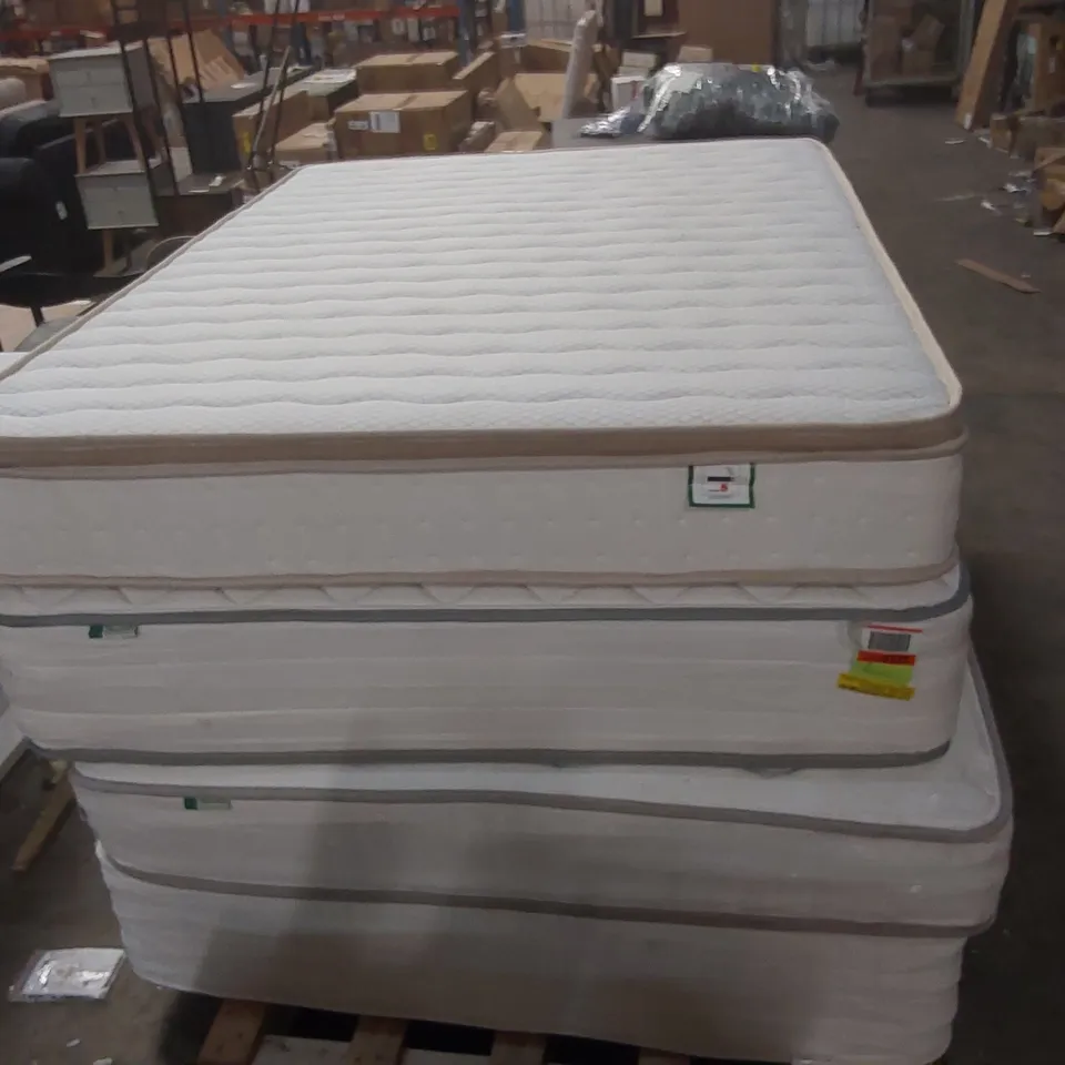 PALLET CONTAINING 4x ASSORTED UNBAGGED MATTRESSES 