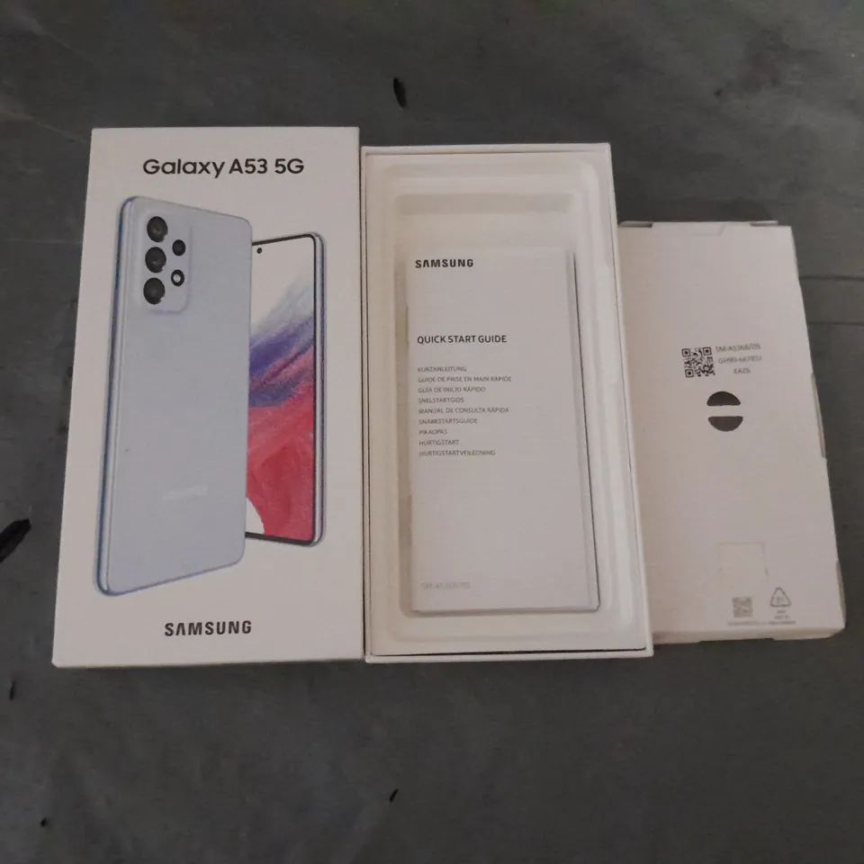 BOXED SAMSUNG GALAXY A53 5G 128GB IN AWESOME BLUE - SM-A536B