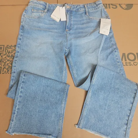 NOBODYS CHILD STRAIGHT LEG LOW RISE JEANS IN LIGHT BLUE - UK 14R