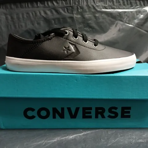 BOXED PAIR OF CONVERSE SHOES IN BLACK SIZE UK 3