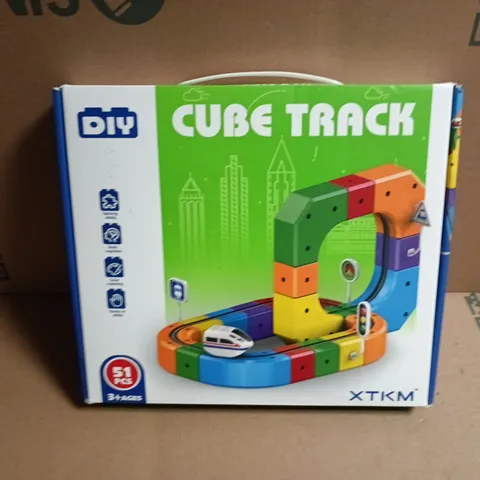 DIY CUBE TRACK TOYS – CUBE TRACK TRAIN SET, 51 PIECES, BOXED