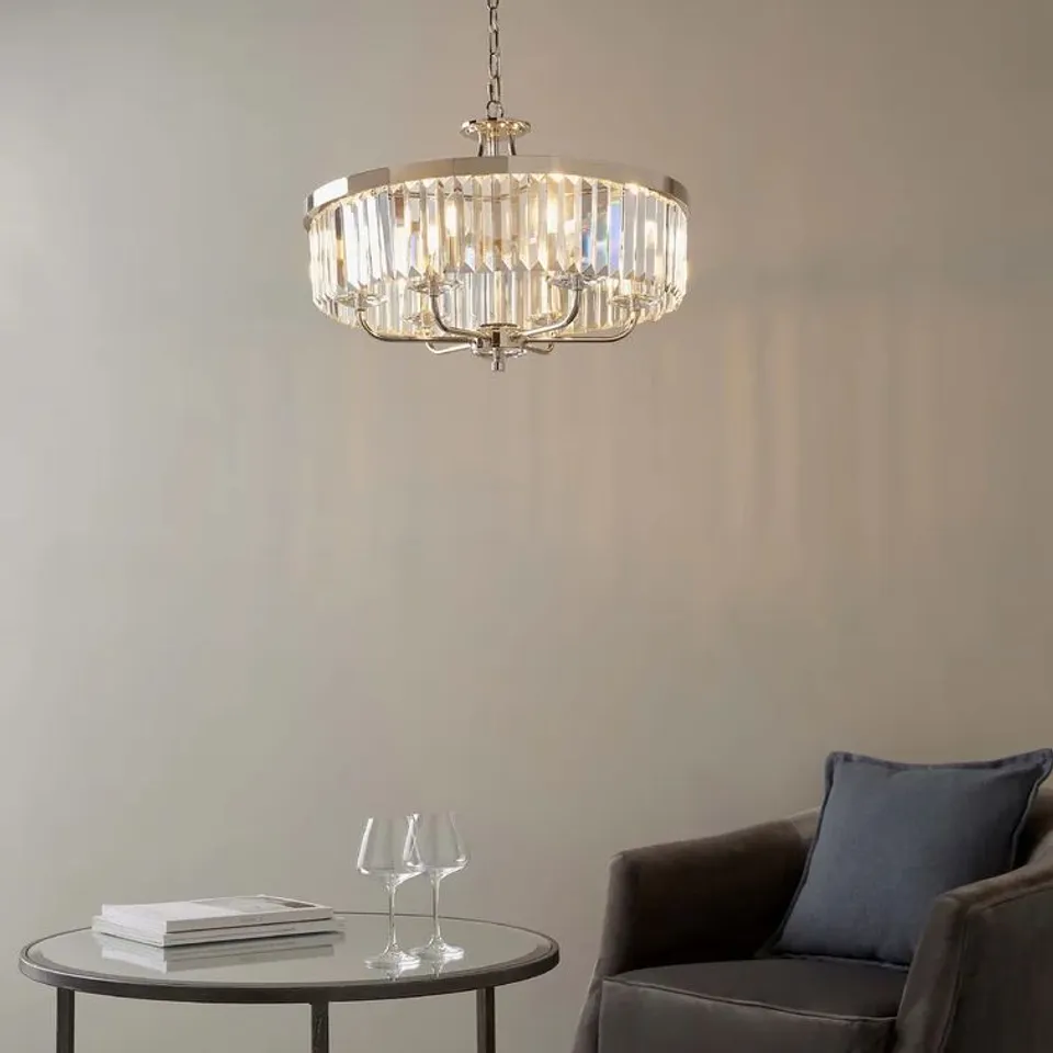 BOXED NIAMH 6-LIGHT CRYSTAL CHANDELIER 