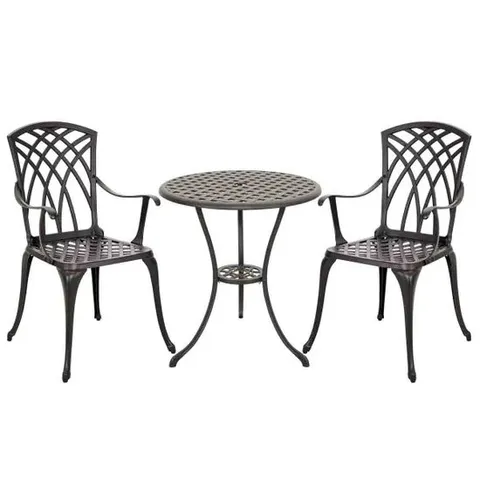 BOXED MONACO CAST ALUMINIUM BISTRO SET