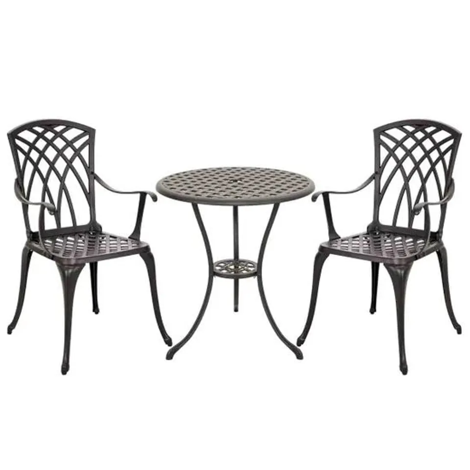 BOXED MONACO CAST ALUMINIUM BISTRO SET