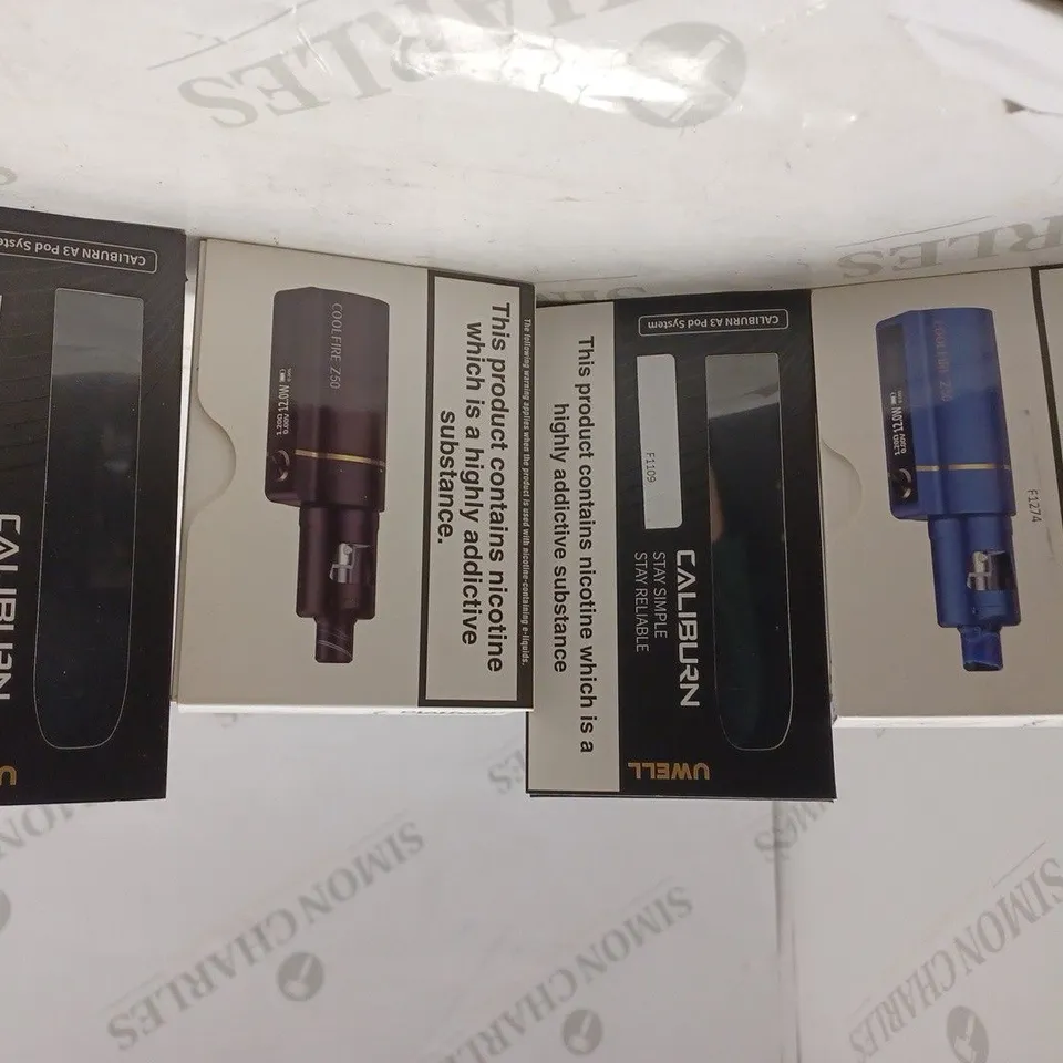 LOT OF FOUR TO INCLUDE UWELL CALIBURN A3 POD SYSTEM , COOL FIRE Z50 , ETC