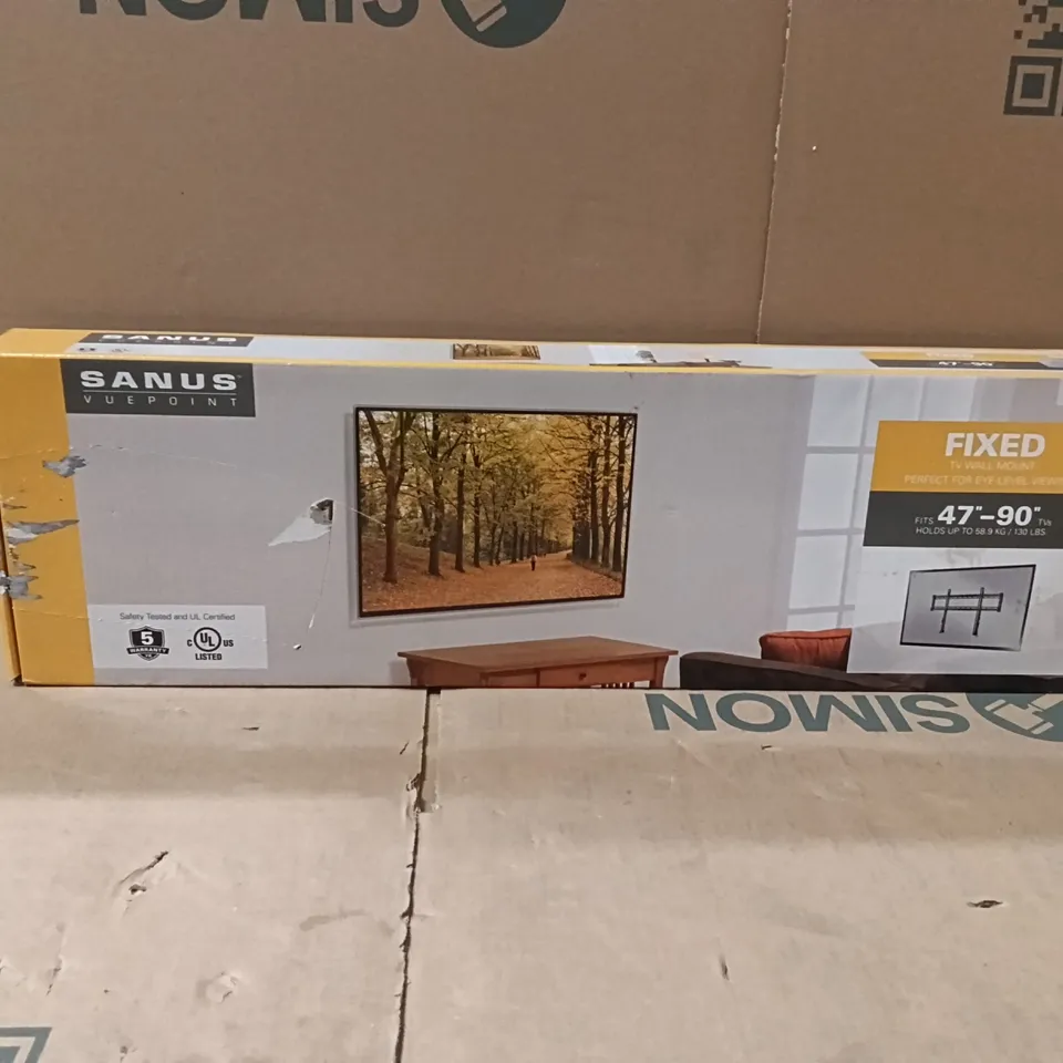 BOXED SANUS VUEPPINT FIXED TV WALL MOUNT FITS 47-90" F55C-B2