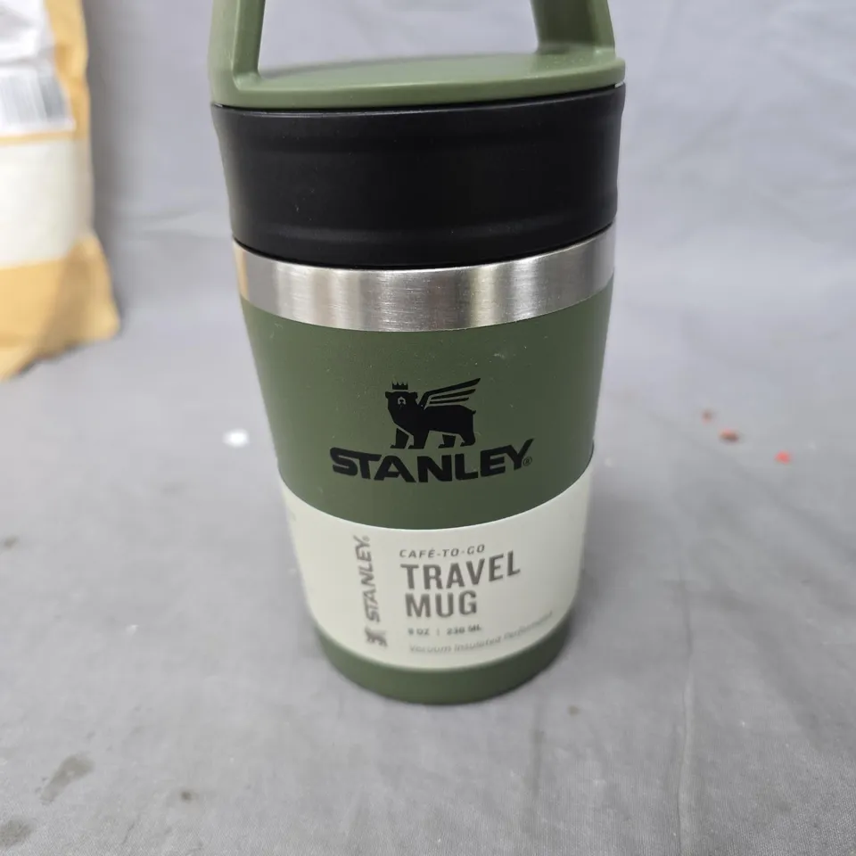 STANLEY CAFÉ-TO-GO TRAVEL MUG – GREEN, INSULATED STAINLESS STEEL