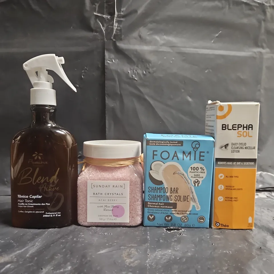 APPROXIMATELY 10 ASSORTED COSMETIC ITEMS TO INCLUDE FLORACTIVE, SUNDAY RAIN, BLEPHA, ETC - COLLECTION ONLY