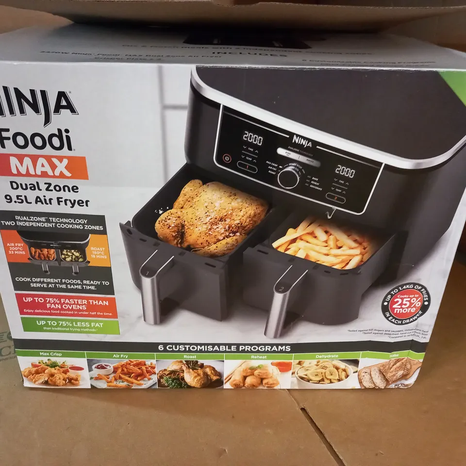 BOXED NINJA FOODI MAX DUAL ZONE 9.5L AIR FRYER