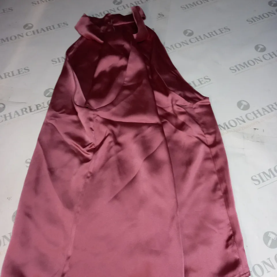 OASIS TWIST NECK SATIN HALTER TOP SIZE 16