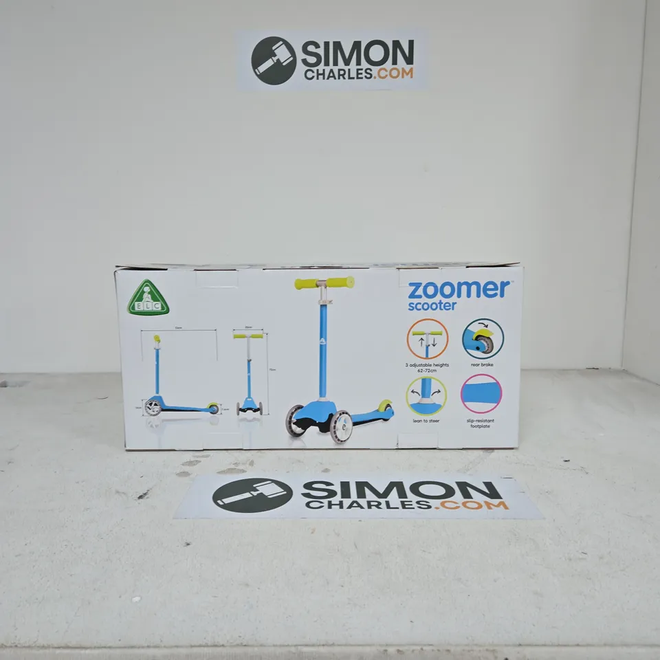 ZOOMER SCOOTER – BLUE, BOXED (CHILDREN'S SCOOTER)