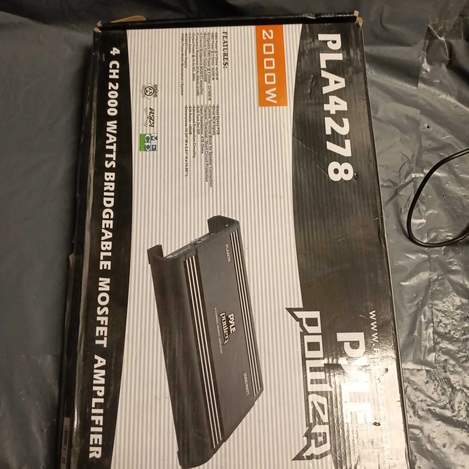 PYLE PLA4278 4-CHANNEL 2000W BRIDGEABLE MOSFET AMPLIFIER