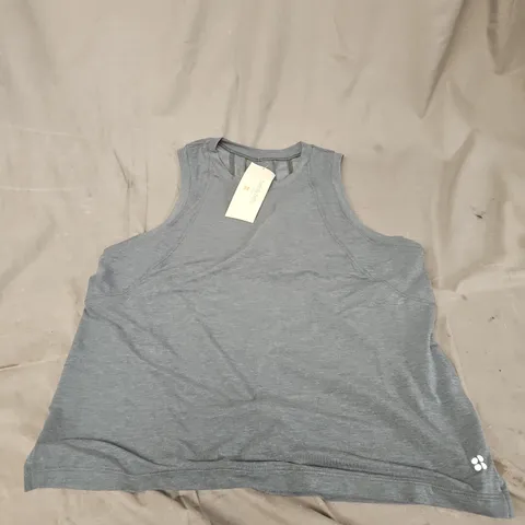 SWEATY BETTY SOFT FLOW STUDIO TANK – WOMEN'S TANK TOP, TREK GREEN, SIZE S