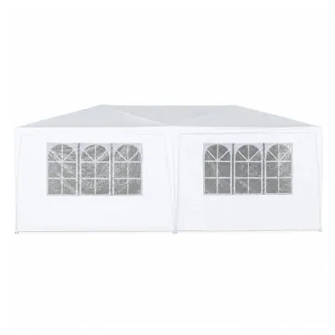 3M X 6M WHITE WATERPROOF GARDEN GAZEBO MARQUEE AWNING PARTY TENT