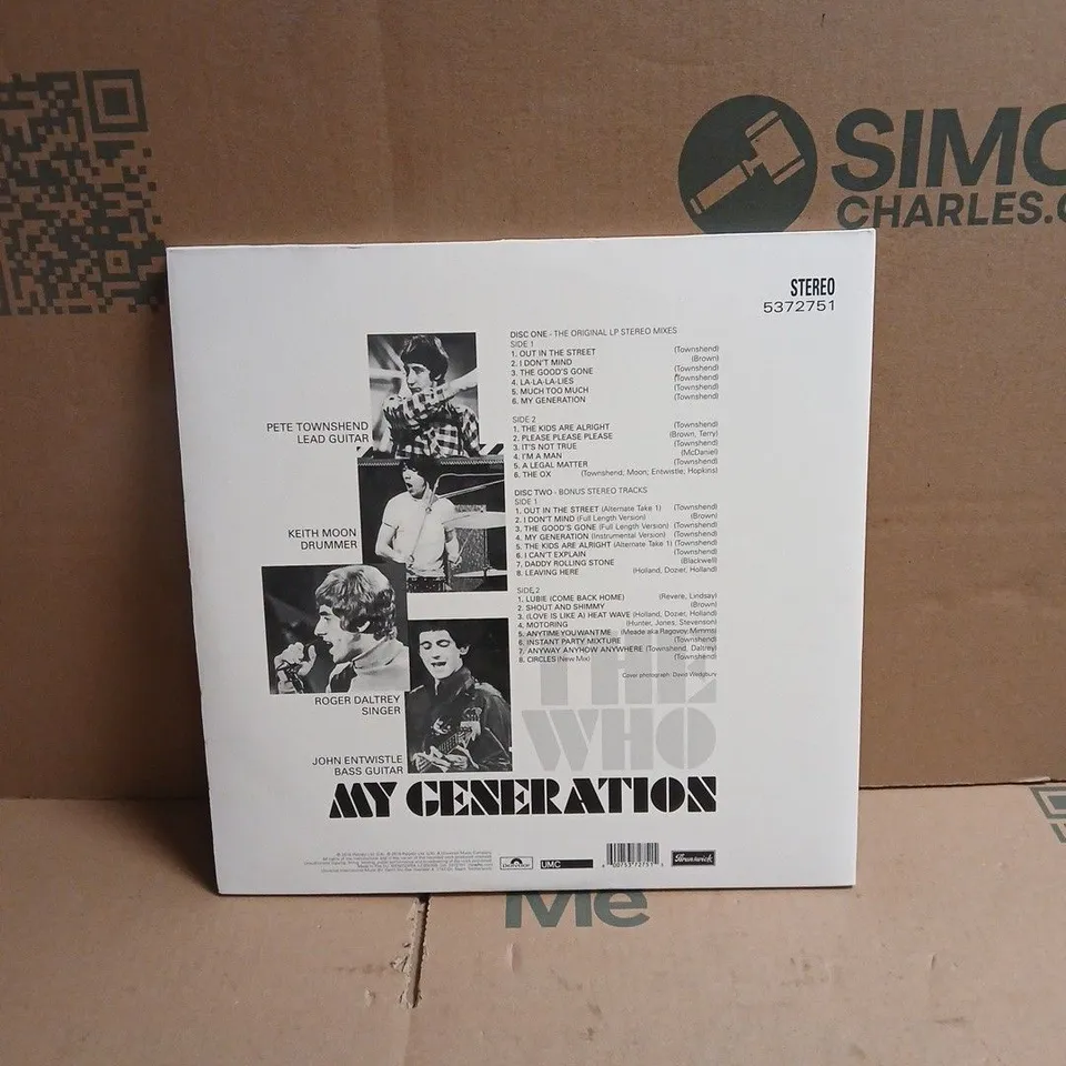 THE WHO MY GENERATION 2 VINYL SET