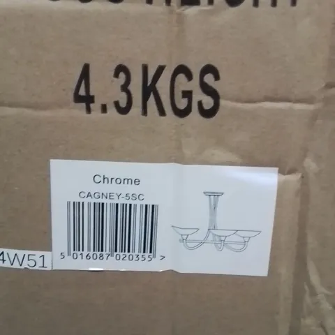 BOXED VOGUE CAGNEY 5 LIGHT SEMI FLUSH CEILING LIGHT