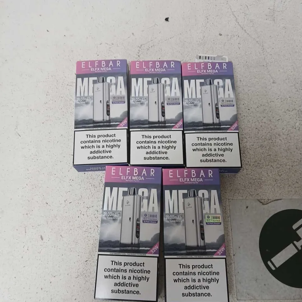 BOX OF APPROXIMATELY 35 ASSORTED E-CIGARETTES AND COMPONENTS TO INCLUDE:  ASSORTED ELFBAR VAPE KITS