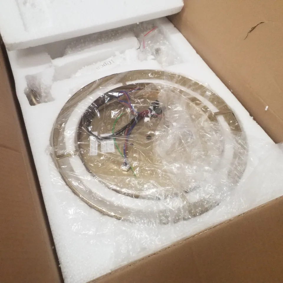 BOXED CRYSTAL DOME CEILING LIGHT FIXTURE