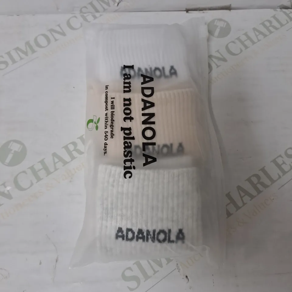 ADANOLA SET OF 3 SOCKS SIZE UNSPECIFIED 