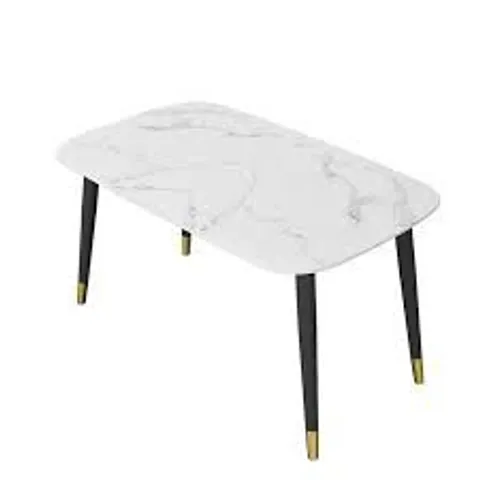 BOXED ALEXANDER MARBLE DINING TABLE WHITE (2 BOXES)