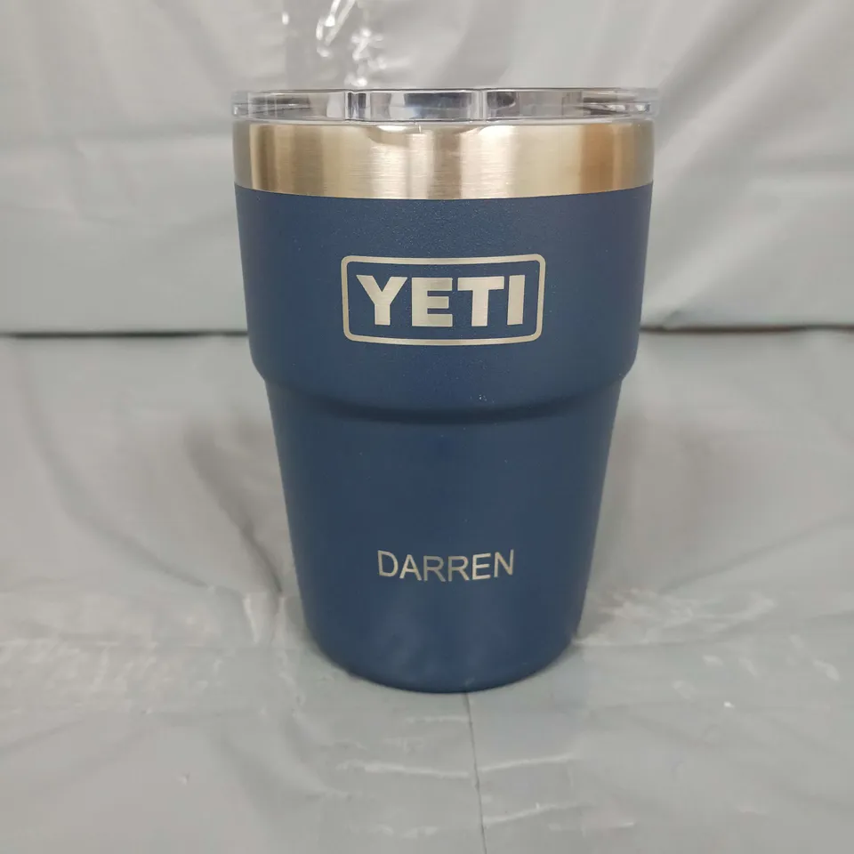 PERSONALISED YETI RAMBLER INSULATED TRAVEL CUP "ROSIE" IN NAVY