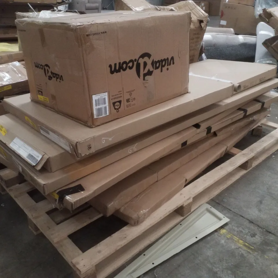 PALLET CONTAINING ASSORTED INCOMPLETE FURNITURE PRODUCTS