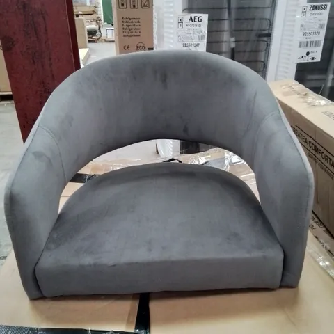 A BOXED PAIR OF FABRIC UPHOLSTERED SIDE/DINING CHAIRSNIN GREY