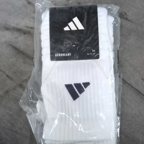 ADIDAS AEROREADY WHITE SOCKS – EU 37-39 (UK 4–6)