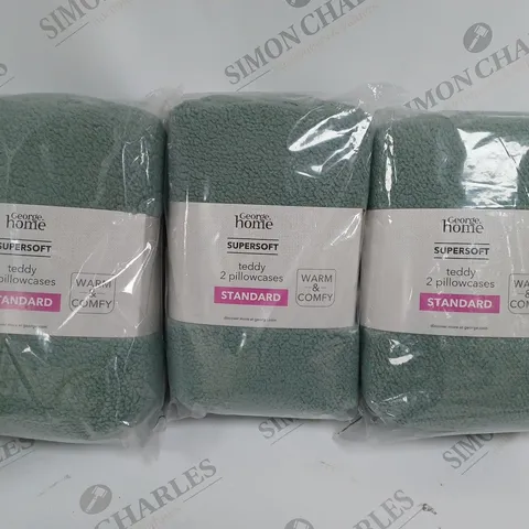 BOX OF 5 SUPERSOFT TEDDY 2 PILLOW CASES STANDARD
