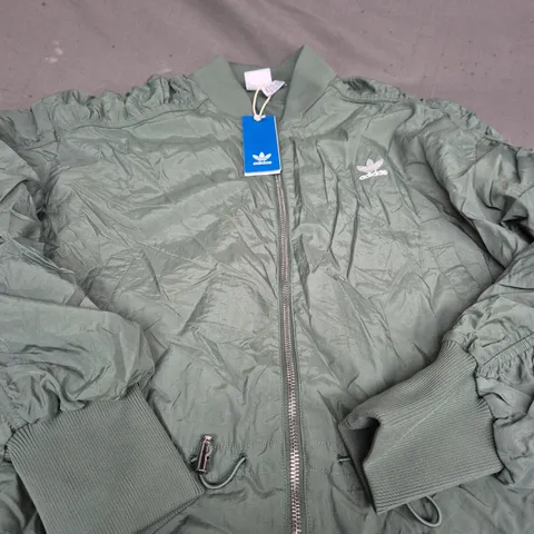 ADIDAS GREEN TRACKSUIT JACKET - UK XS