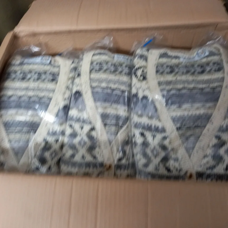 LOT OF APPROXIMATELY 15 AS NEW OPEN DITCH V-NECK CARDIGANS - SIZE UNSPECIFIED