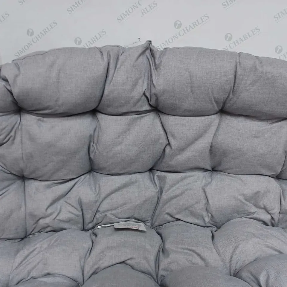 LARGE PADDED ROCKING/COCOON CHAIR - IN LIGHT GREY - COLLECTION ONLY