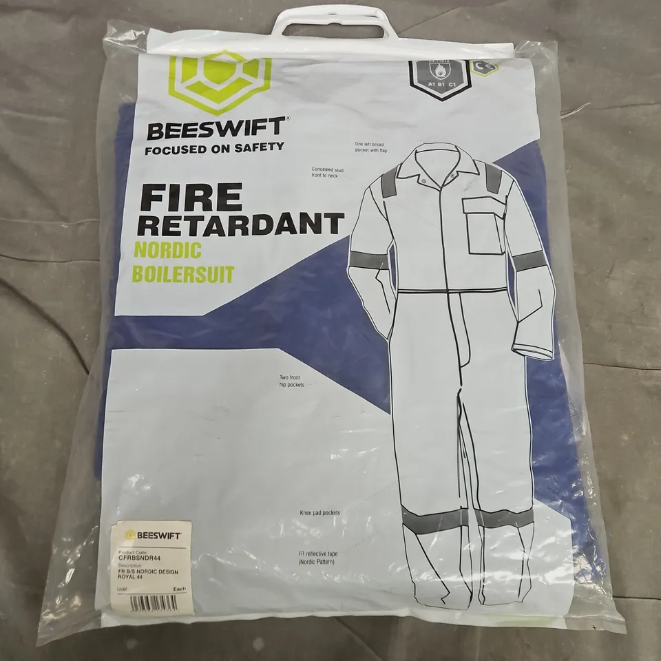 BAGGED BEESWIFT FIRE RETARDANT NORDIC BOILERSUIT IN ROYAL BLUE - UK44