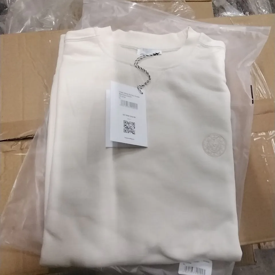 BOX OF MIXED ASSORTMENT OF BRAND NEW BRASS MONKEY CLOTHING ITEMS INCLUDING - SWEATS - SIZES XL - APPROXIMATELY X15 ITEMS