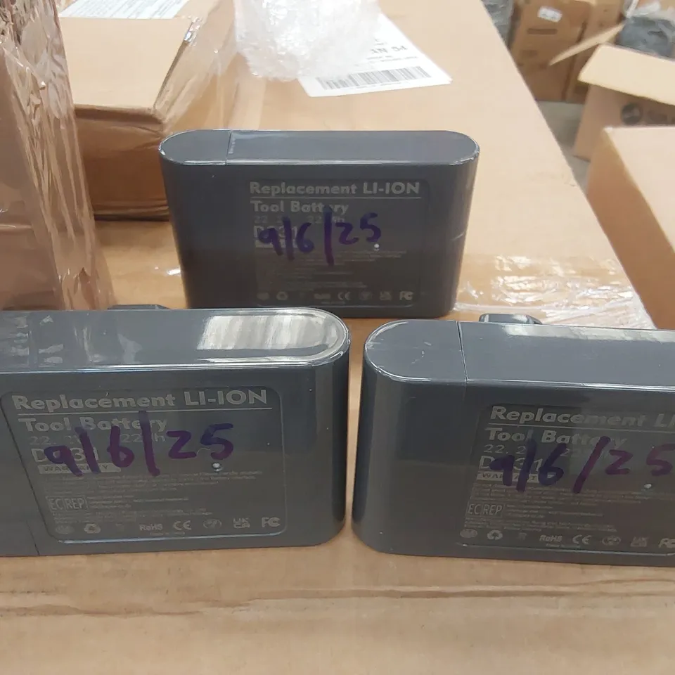 SET OF 3 REPLACEMENT LI-ION TOOL BATTERIES 