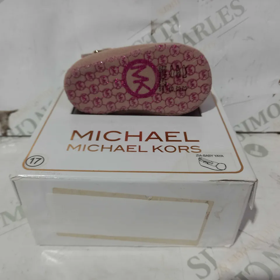 BOXED PAIR OF MICHAEL KORS INFANT/TODDLERS SHOES IN NUDE COLOUR