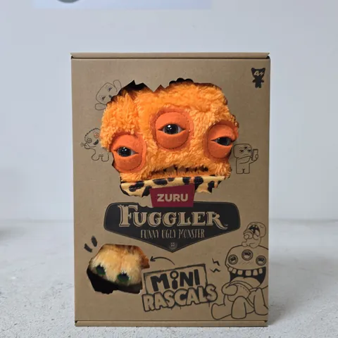 ZURU FUGGLER MINI RASCAL PLUSH TOY – ORANGE MONSTER, BOXED