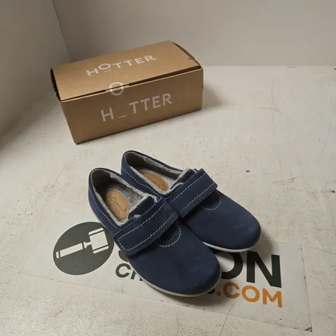 HOTTER ' NAVY VELCRO SHOES, UK SIZE 4