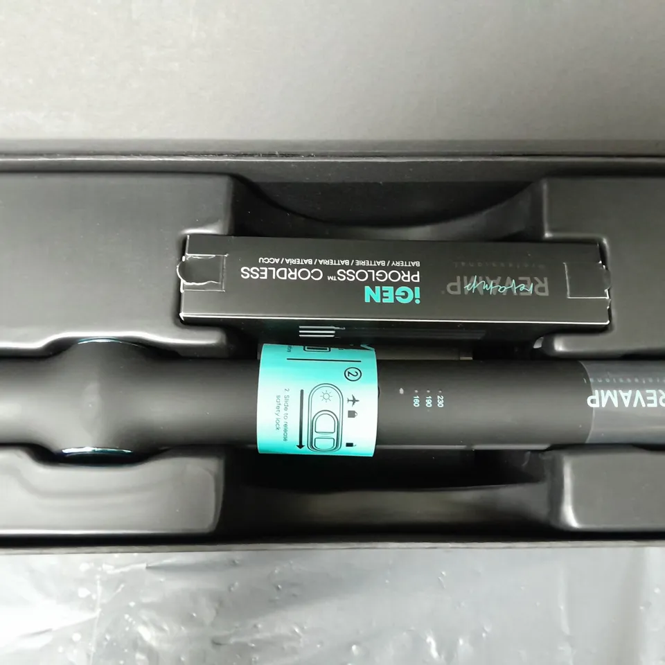 BOXED REVAMP IGEN PROGLOSS CORDLESS CERAMIC STRAIGHTENER 