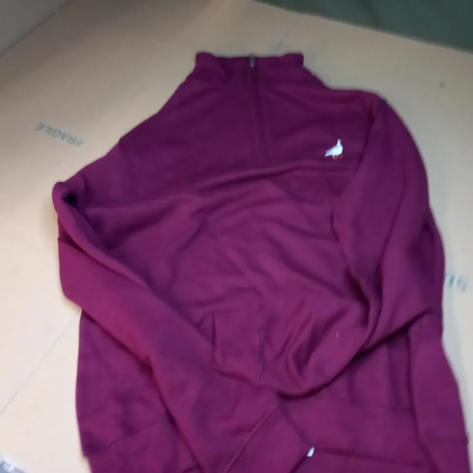 GOOSE & GANDER HALF-ZIP UP FLEECE IN MAROON