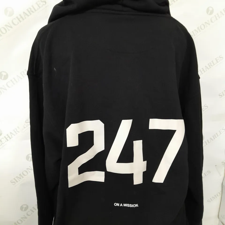 REPRESENT 247 OVERSIZED HOODIE IN BLACK - SIZE SMALL