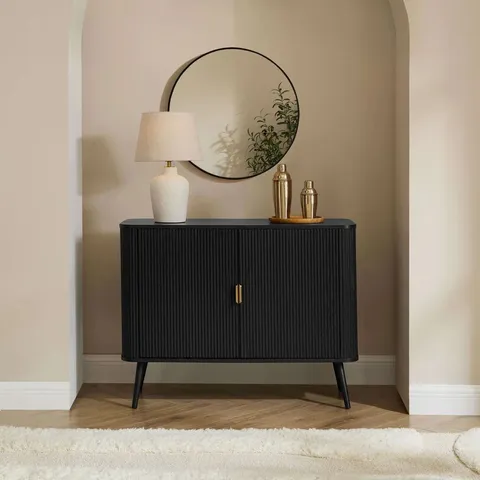 BOXED DUSK HATTIE 2 DOOR SIDEBOARD - BLACK (1 BOX)
