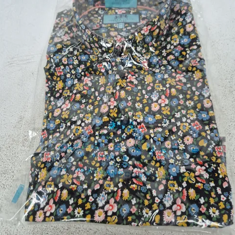 HAWES & CURTIS FITTED FLORAL SHIRT – UK 12