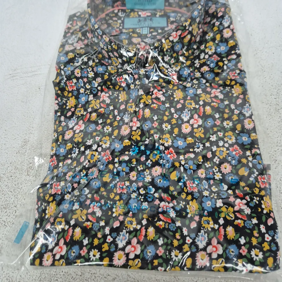 HAWES & CURTIS FITTED FLORAL SHIRT – UK 12