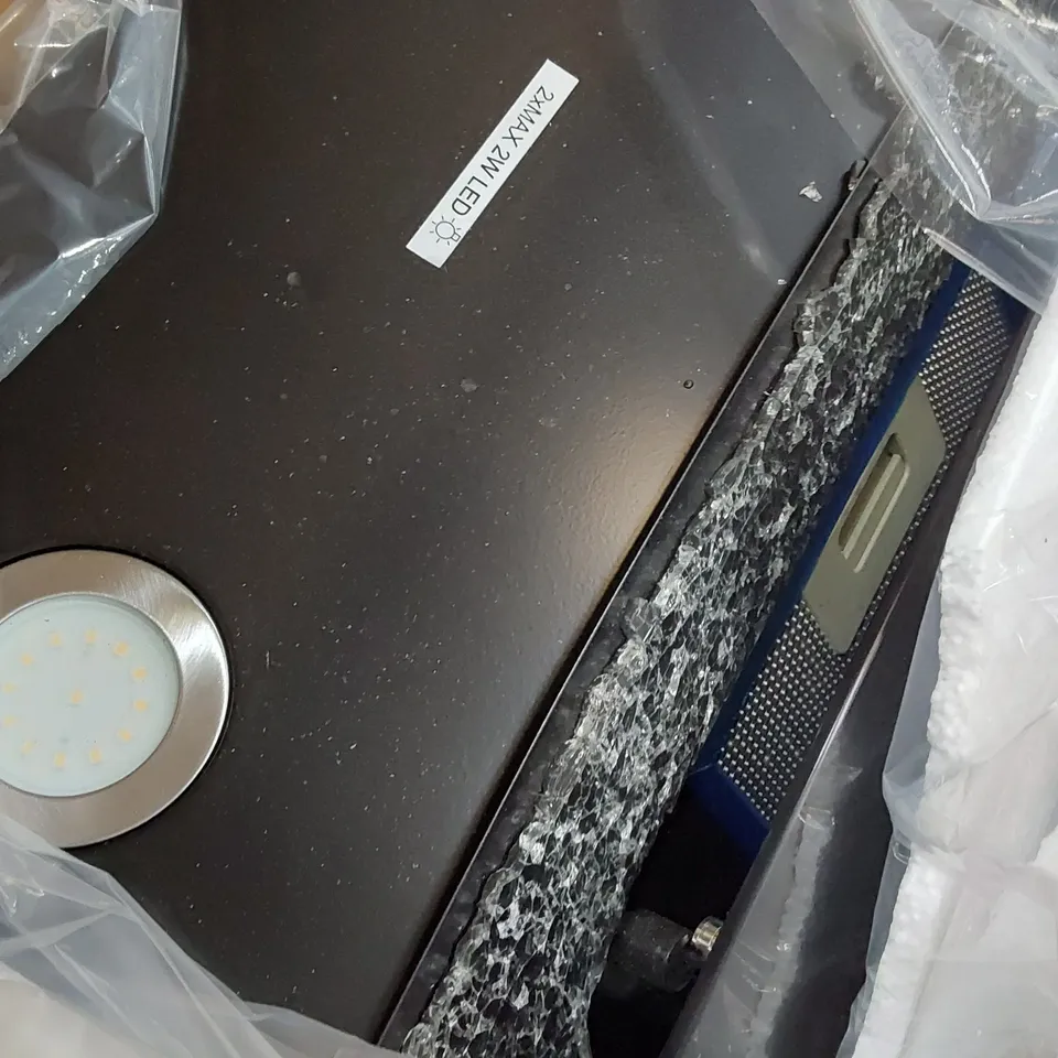 BOXED COOKE & LEWIS CLAGB60 BLACK ANGLED COOKER HOOD 
